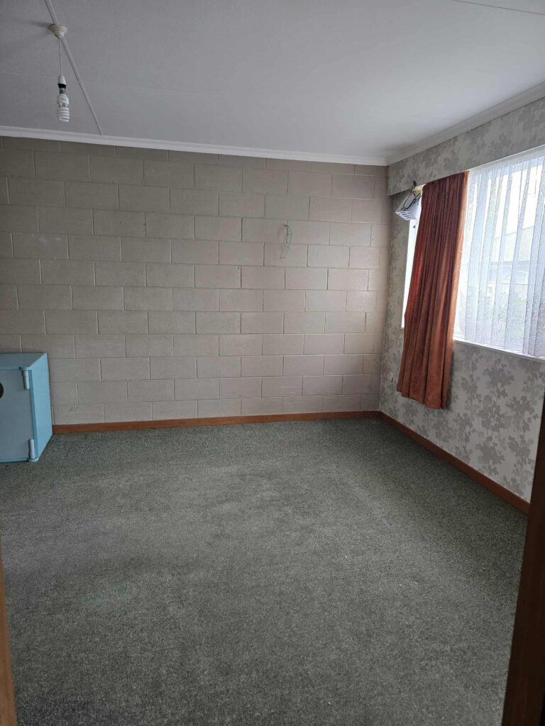 Room after furniture and unwanted items were removed in Palmerston North